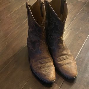 Brown leather cowboy boots - great quality.